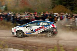 Steve LaRoza / Martin Headland Ford Fiesta ST comes through the SS1 (Green Acres I) spectator area.