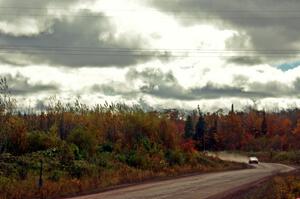 Matt Huuki / Janell Huuki Mitsubishi Eclipse comes through the SS1 (Green Acres I) spectator area.