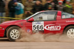 Matt Huuki / Janell Huuki Mitsubishi Eclipse comes through the SS1 (Green Acres I) spectator area.