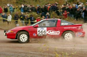 Matt Huuki / Janell Huuki Mitsubishi Eclipse comes through the SS1 (Green Acres I) spectator area.