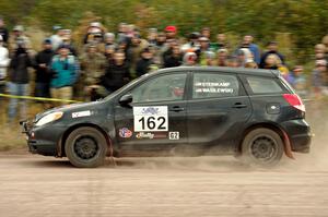 Kyle Steinkamp / Spencer Wasilewski Toyota Matrix comes through the SS1 (Green Acres I) spectator area.