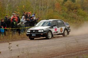 Al Dantes, Jr. / Brandon Snyder VW Jetta comes through the SS1 (Green Acres I) spectator area.