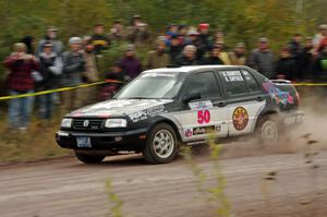 Al Dantes, Jr. / Brandon Snyder VW Jetta comes through the SS1 (Green Acres I) spectator area.