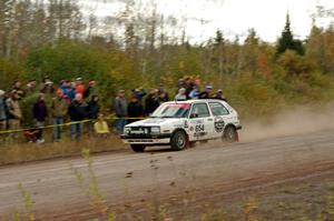 Dave Grenwis / Drew Burkholder VW GTI comes through the SS1 (Green Acres I) spectator area.