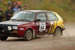 Tyler Ouellet / Andrew Kisielewski VW GTI comes through the SS1 (Green Acres I) spectator area.