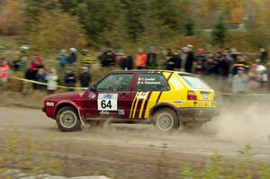 Tyler Ouellet / Andrew Kisielewski VW GTI comes through the SS1 (Green Acres I) spectator area.