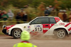 Jay Anderson / Eric Anderson Toyota Celica comes through the SS1 (Green Acres I) spectator area.