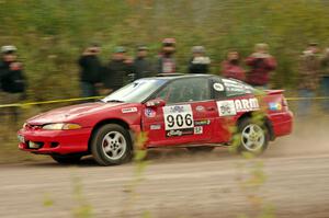 Johan Bjorkquist / Stephen Kurey Eagle Talon TSi comes through the SS1 (Green Acres I) spectator area.