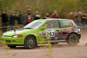 Matt Peterson / Andrew Tuten Honda Civic comes through the SS1 (Green Acres I) spectator area.