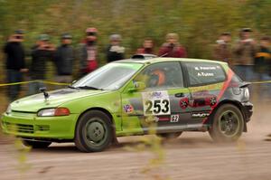 Matt Peterson / Andrew Tuten Honda Civic comes through the SS1 (Green Acres I) spectator area.