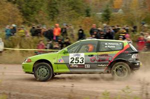 Matt Peterson / Andrew Tuten Honda Civic comes through the SS1 (Green Acres I) spectator area.