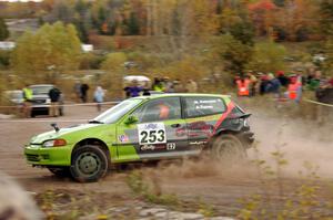 Matt Peterson / Andrew Tuten Honda Civic comes through the SS1 (Green Acres I) spectator area.