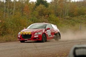 Josh Kramer / R.J. Zeiler Honda CRZ comes through the SS1 (Green Acres I) spectator area.