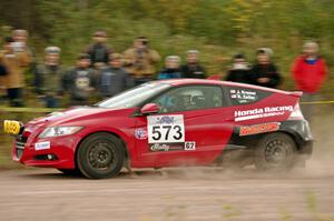 Josh Kramer / R.J. Zeiler Honda CRZ comes through the SS1 (Green Acres I) spectator area.