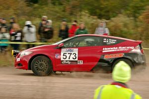 Josh Kramer / R.J. Zeiler Honda CRZ comes through the SS1 (Green Acres I) spectator area.