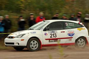 Stephen Sherry / Makisa Sherry Ford Focus SVT comes through the SS1 (Green Acres I) spectator area.