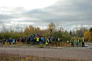 Spectators and media at the SS15 (Green Acres II) spectator area.