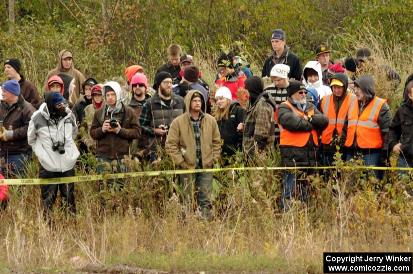 Spectators at the SS1 (Green Acres I) spectator area.