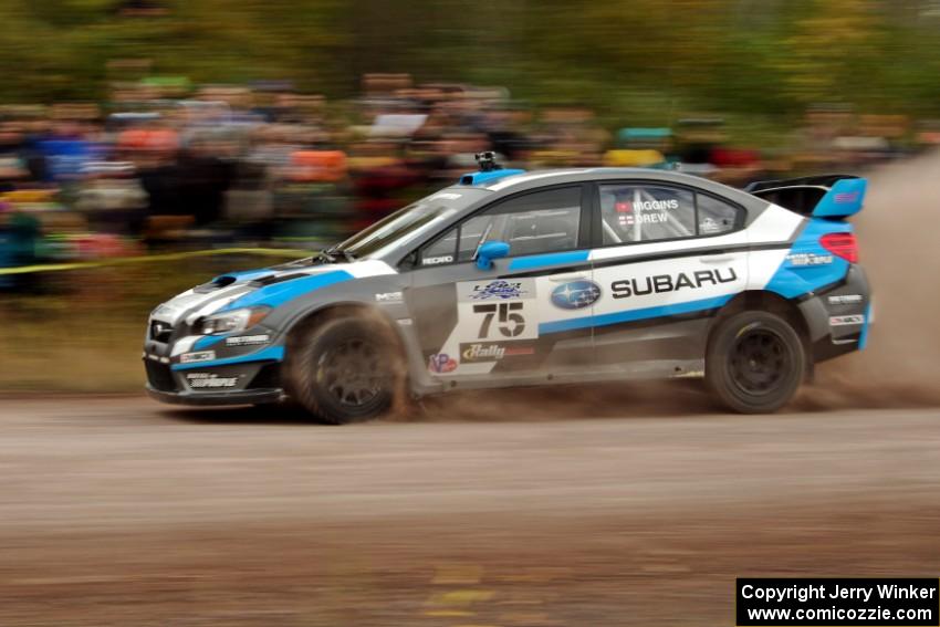 David Higgins / Craig Drew Subaru WRX STi comes through the SS1 (Green Acres I) spectator area.