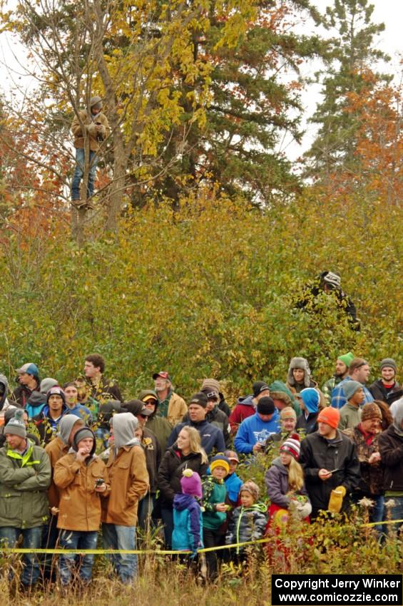 Spectators at the SS1 (Green Acres I) spectator area.