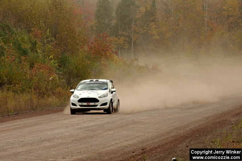 Tim O'Neil / Ian Williams Ford Fiesta R2 comes through the SS1 (Green Acres I) spectator area.