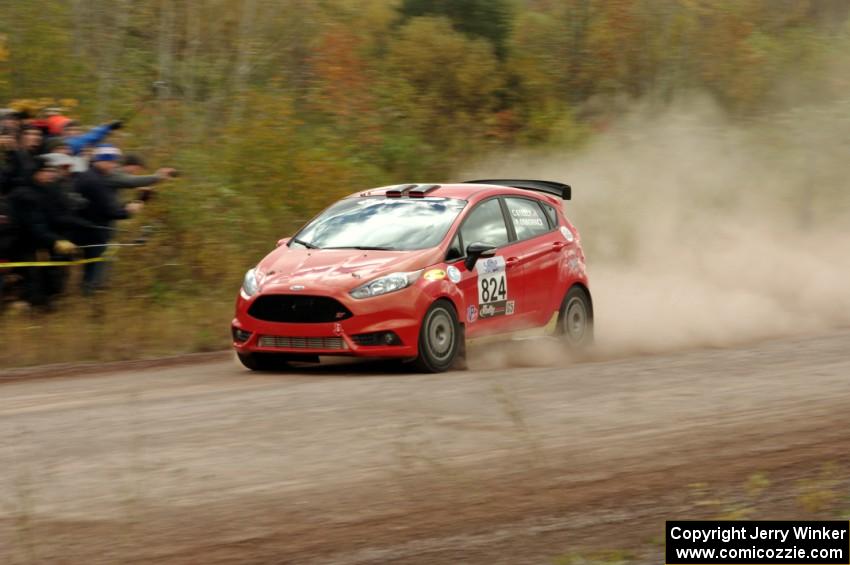 Cameron Steely / Preston Osborn Ford Fiesta 5D ST comes through the SS1 (Green Acres I) spectator area.