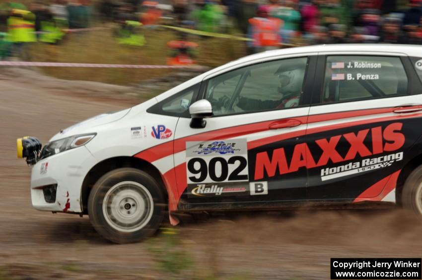 James Robinson / Brian Penza Honda Fit comes through the SS1 (Green Acres I) spectator area.