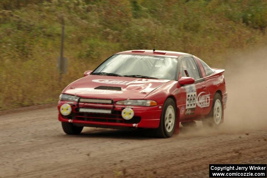 Matt Huuki / Janell Huuki Mitsubishi Eclipse comes through the SS1 (Green Acres I) spectator area.