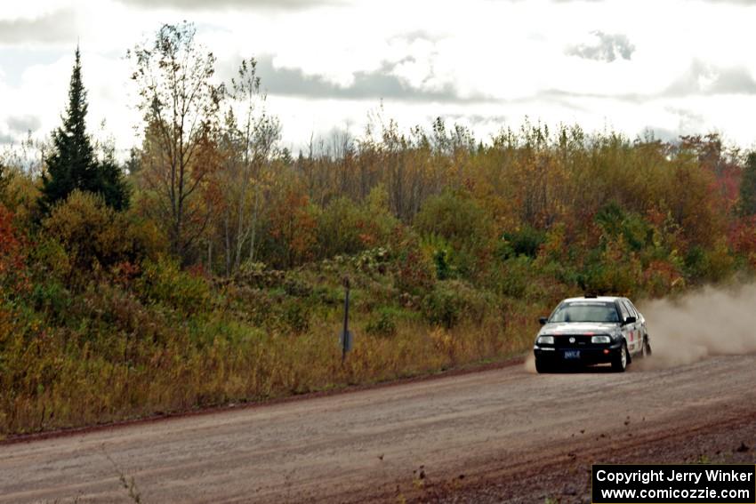 Al Dantes, Jr. / Brandon Snyder VW Jetta comes through the SS1 (Green Acres I) spectator area.