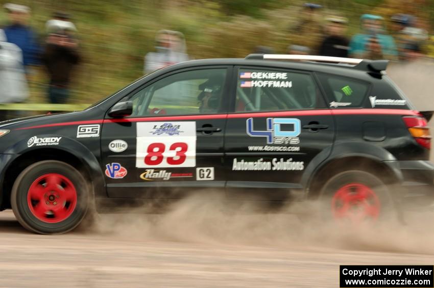 Doug Gekiere / Matt Hoffman Pontiac Vibe GT comes through the SS1 (Green Acres I) spectator area.