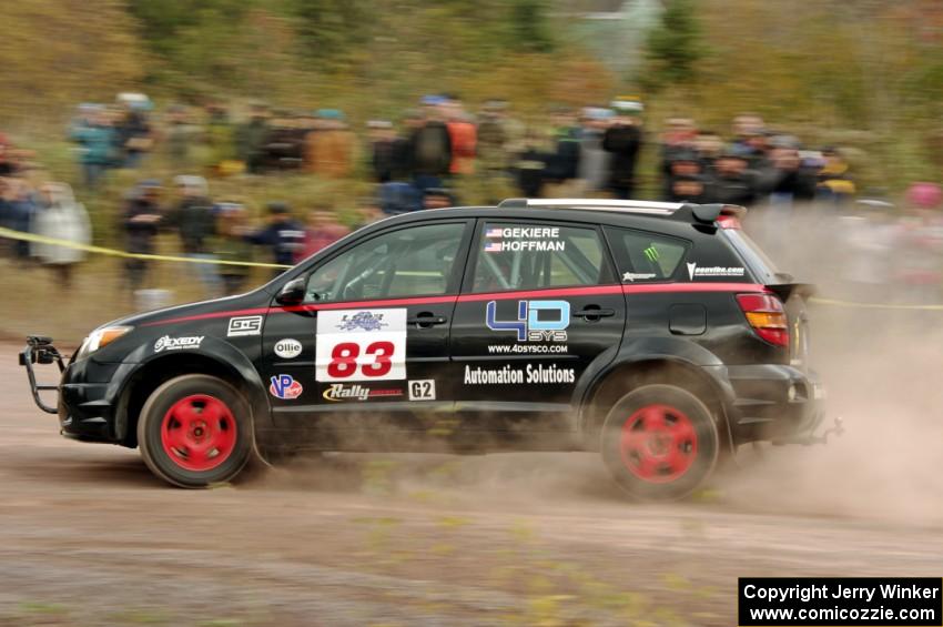 Doug Gekiere / Matt Hoffman Pontiac Vibe GT comes through the SS1 (Green Acres I) spectator area.