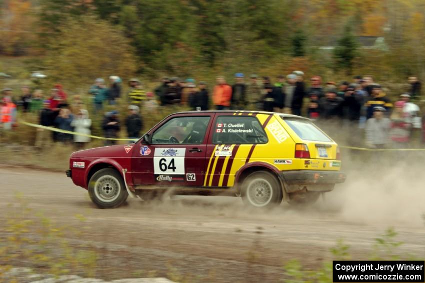 Tyler Ouellet / Andrew Kisielewski VW GTI comes through the SS1 (Green Acres I) spectator area.