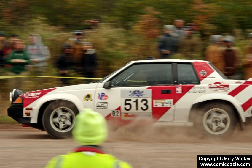 Jay Anderson / Eric Anderson Toyota Celica comes through the SS1 (Green Acres I) spectator area.