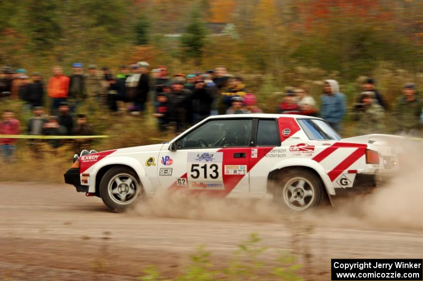 Jay Anderson / Eric Anderson Toyota Celica comes through the SS1 (Green Acres I) spectator area.