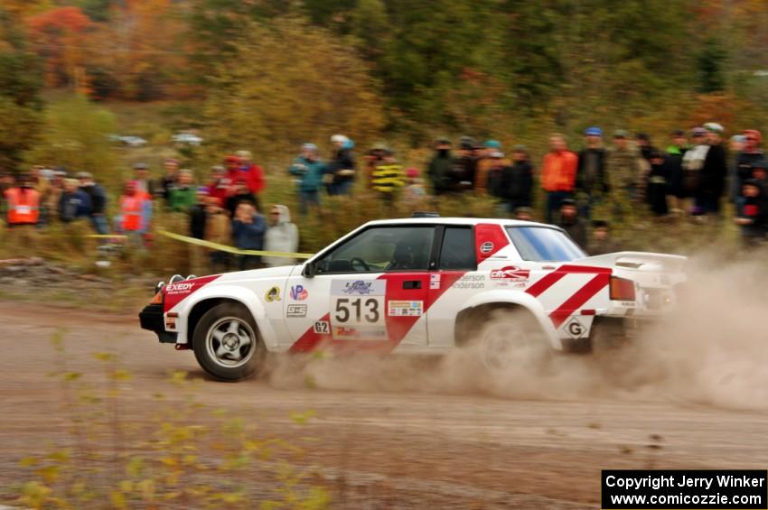 Jay Anderson / Eric Anderson Toyota Celica comes through the SS1 (Green Acres I) spectator area.