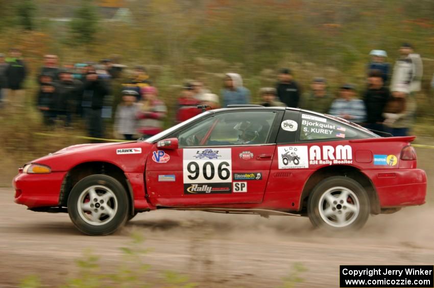 Johan Bjorkquist / Stephen Kurey Eagle Talon TSi comes through the SS1 (Green Acres I) spectator area.