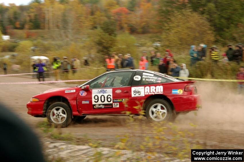 Johan Bjorkquist / Stephen Kurey Eagle Talon TSi comes through the SS1 (Green Acres I) spectator area.