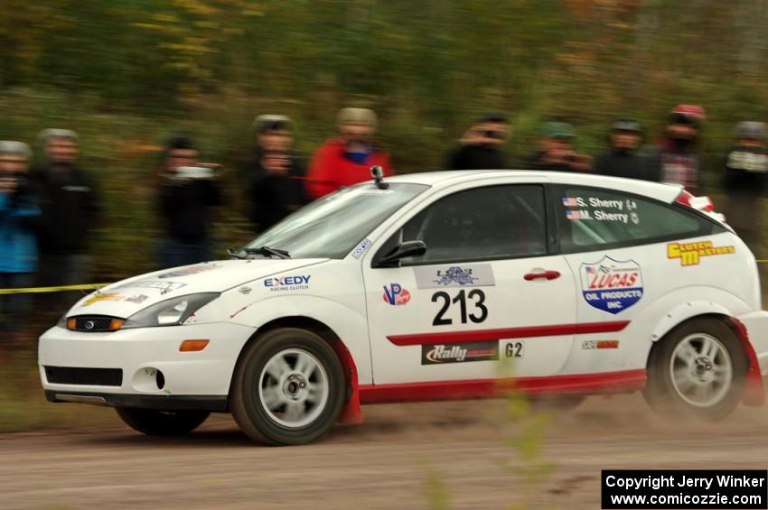 Stephen Sherry / Makisa Sherry Ford Focus SVT comes through the SS1 (Green Acres I) spectator area.