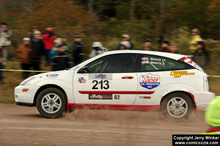 Stephen Sherry / Makisa Sherry Ford Focus SVT comes through the SS1 (Green Acres I) spectator area.