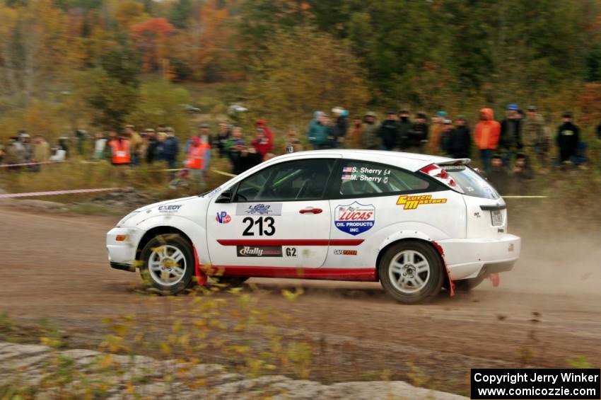 Stephen Sherry / Makisa Sherry Ford Focus SVT comes through the SS1 (Green Acres I) spectator area.