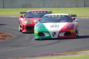 Roger Wittig's Ferrari F430 and John Herlihy's Ferrari F360