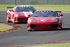 John Herlihy's Ferrari F360 and Nick Ferraro's Ferrari F360