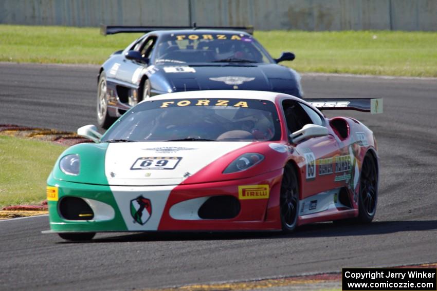 Roger Wittig's Ferrari F430 and Colin Cohen's Ferrari F355