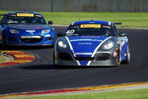 John Weisberg's Porsche Cayman and Randy Hale's Mazda MX-5