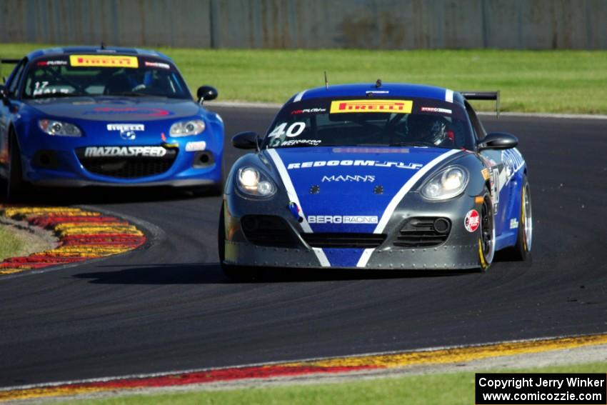 John Weisberg's Porsche Cayman and Randy Hale's Mazda MX-5