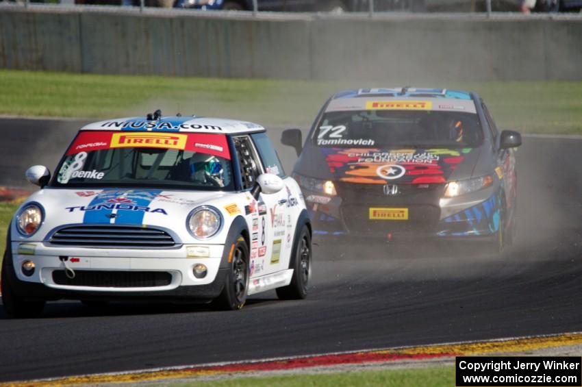 P.J. Groenke's MINI Cooper and Emilee Tominovich's Honda Civic Si