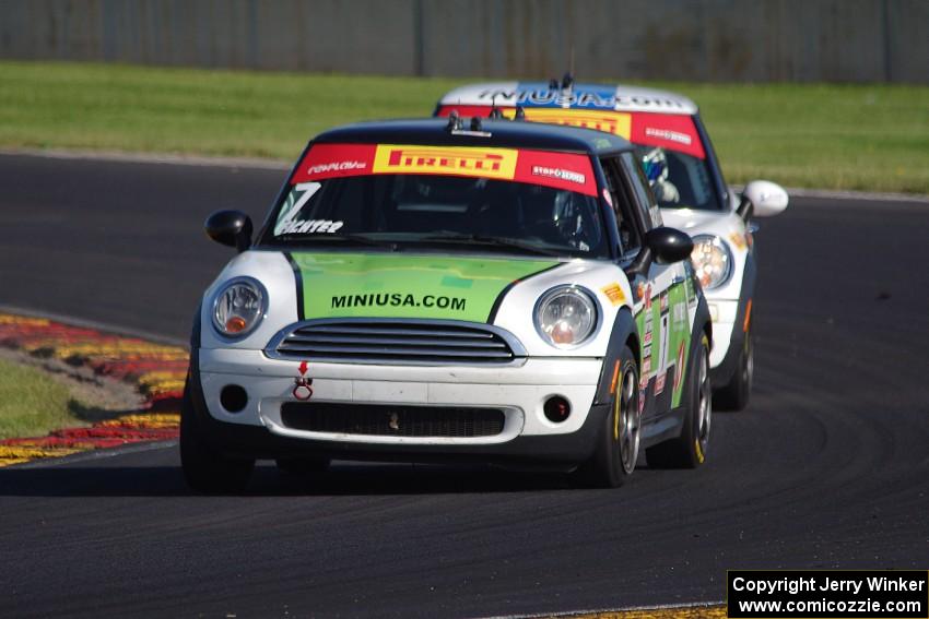 Jason Fichter's MINI Cooper and P.J. Groenke's MINI Cooper