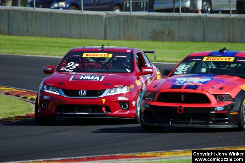 Paul Street's Honda Accord and Steve Burns' Ford Mustang V6