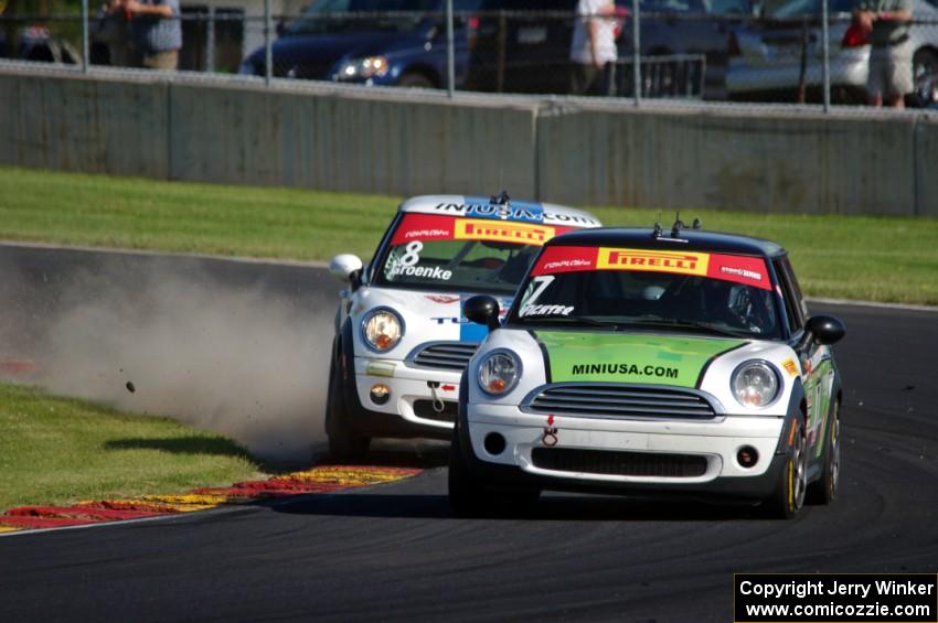 Jason Fichter's MINI Cooper and P.J. Groenke's MINI Cooper