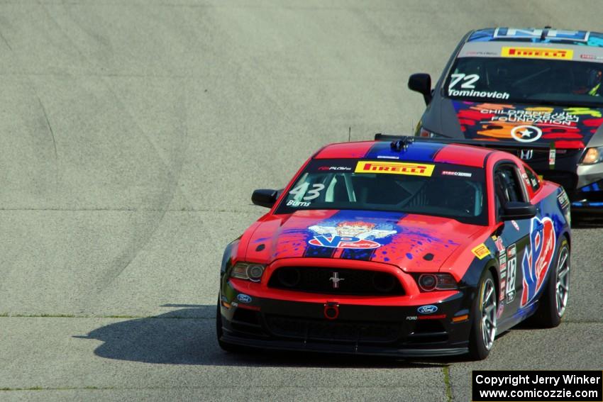 Steve Burns' Ford Mustang V6 and Emilee Tominovich's Honda Civic Si